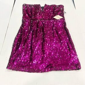 Superdown Fuchsia Sequin Dress